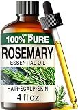100% Pure Rosemary Oil - 4 Fl Oz Rosemary Essential Oil for Hair, Skin, Diffuser, Aromatherapy & DIY Soap Making Scent
