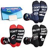 Moyel Car Gifts for Men 3 Pairs Novelty Socks Funny Race Cool Racing Christmas Gifts for Drivers Guys Boyfriend Dad Husband