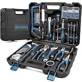 Sundpey 148 Pcs Portable Basic Hand Repair Home Tool Kit Set with Case Blue