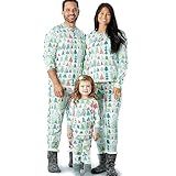 HonestBaby Family Matching Holiday Pajamas Organic Cotton for Men, Women, Kids, Toddlers, Baby Boys, Girls, Unisex Pets, Feelin' Pine, 7 Years