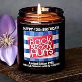 40th Birthday Gifts Women Men, 40th Birthday Decorations for Women Men, Funny 40 Birthday Candle Gifts for Her Him Mom Dad Husband Wife Best Friends Sister, 1984 40 Year Old Gag Gift Ideas