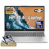HP 15.6” FHD Touchscreen IPS AI Laptop, Powerful Intel Core Ultra 5 225U 12-core CPU, 16GB DDR5 RAM, 512GB Storage, Microsoft 365 Included, Webcam w/Shutter, AI Copilot Key, Win11H, w/Laptop Cooler