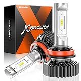 SEALIGHT H1 1 LED Bulbs for H9 H8 Light Bulbs, SuperBright 6000K White, 1:1 Size Plug-N-Play Design, Canbus Eror Free AntiHyper Flashing, Pack of 2