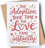 Adoption Card for Children, Daughter, Son Baby Girl or Boy - Happy Adoption Day Cards and Gifts for Finalization Announcement - Greeting Cards from Adoptive Parents or Bonus Parents - NUM 357
