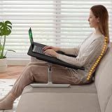 Lap Desk for Bed & Couch, Couch Lap Desk for Adults with Arm Rest, Ergonomic Laptop Desk, Adjustable Height & Angle Bed Table for Working, Reading & Gaming