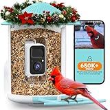 NETVUE by Birdfy Smart Bird Feeder with 2K AI Camera, Auto Capture Videos & Motion Detection, Live Steam, Wireless Wildbird Watching, Ideal Gift for Outdoor Backyard Birder(AI by Subscription)