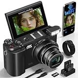 4K Digital Camera for Photography, Flip Screen, 24X Optical Zoom, WiFi