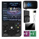 R36Max Retro Handheld Game Console,4-inch IPS OCA HD MIPI Screen, Open Source Linux System and 18000+ Games, Built-in 64GB TF Card Portable Video Gaming Console. (Black)