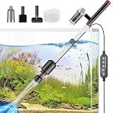 24W Aquarium Vacuum Gravel Cleaner: 8 in 1 Electric Fish Tank Cleaner