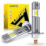 AUXITO H1 Bulb, 600% Brighter 6500K White, Direct Fit Mini Size, Hassle-Free Plug & Play, Extended Lifespan, Flicker-Free Operation, Pack of 2