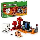 LEGO Minecraft The Nether Portal Ambush Adventure Set, Building Toy for Kids with Action Figures and Battle Scenes, Minecraft Toy for Boys, Girls and Gamers Ages 8 and Up, 21255