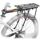 West Biking 110Lb Capacity Almost Universal Adjustable Bike Cargo Rack Cycling Equipment Stand Footstock Bicycle Luggage Carrier Racks with Reflective Logo