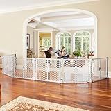 Toddleroo by North States - Superyard Duo Extra Wide Baby Gate & Play Yard: 6 Panel Baby Playpen - Included Wall Mount Kit - Made in USA - 38.5 to 201 Inches Wide - 26 Inches Tall - Light Gray