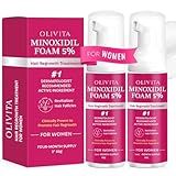 5% Minoxidil Foam for Women Hair Growth: Extra Strength Hair Regrowth Treatment – Revitalize Hair Follicles & Regrow Thicker, Fuller Hair – Hair Loss Solution-2 pack