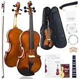 DIGERVY Violin 4/4 Full Size Kit, Violin Fiddle Set for Beginner Adults Students with Rosewood Bow, Violin Case, Shoulder Rest, Extra Strings and Bridge(Plywood, Full)