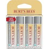 Burt's Bees Lip Balm, Moisturizing Lip Care, 100 Percent Natural Origin, Ultra Conditioning with Shea, Cocoa and Kokum Butter, 0.15 oz., Four Tubes