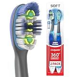 Colgate 360 Advanced Floss Tip Soft Toothbrush, 2 Pack