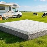 RV Mattress Short Queen 10-Inch: Medium Firm Memory Foam for Pressure Relief, Cool Gel Motion Isolation, Washable Fiberglass Free Cover, CertiPUR-US Oeko-Tex Certified, Mattress in A Box, 75Lx60W