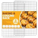 2 PCS Cooling Racks for Cooking and Baking, 15x10 Inches Stainless Steel Cooling Rack, Sheet Pan with Wire Rack for Baking Sheet, Bacon Rack Oven Safe Fits Jelly Roll Sheet Pan