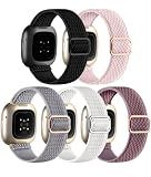 Adorve Stretchy Bands for Fitbit Versa 4/Versa 3/Sense/Sense 2 Bands Women