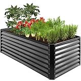 Best Choice Products 6x3x2ft Outdoor Metal Raised Garden Bed, Deep Root Box Planter for Vegetables, Flowers, Herbs, 269 Gallon Capacity, 100% Non Toxic Materials - Gray