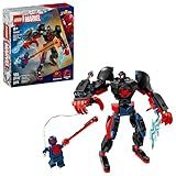 LEGO Marvel Miles Morales Mech vs. Spider-Man 2099 Building Toy for Boys & Girls - Poseable Super Hero Mech & 2 Marvel Minifigures for Kids & Fans, Ages 6+ - Gift Idea for Birthdays - 76337