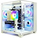 Gaming Desktop I7-14700KF 20 Core 5.6GHz PC Computer, RTX 4070 12G, 32G DDR5 RAM, 1TB NVME SSD, Prebuilt Gaming PC Tower Computer for Home and Office (White)