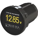 Blue Sea Systems 1733 Mini OLED DC Voltmeter, Yellow