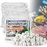 Sukh 3 Bags Ceramic Rings for Aquarium Filter - 425g Bio Ceramic Media Balls Replacement Biological Material Remover for Aquarium,Fish Tank,Pond,Canister Filter with 3 Mesh Bags