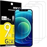 NEW'C 3 Pack Designed for iPhone 12,iPhone 12 Pro Screen Protector (6.1"), Enhanced Tempered Glass Protection, Case Friendly Bubble Free Ultra Resistant