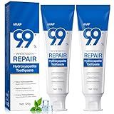 9.9% Hydroxyapatite Toothpaste - 2 Pack, Protects Enamel and Strengthens Teeth, Cleans and Cares for Oral Health, Freshens Breath, Non-Irritating, Natural and Safe, 8.46 Oz