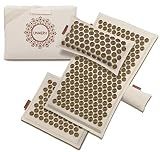 UNMERA Acupressure Mat and Pillow Set,Natural Linen & Coconut Fiber Filling