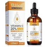 Premium 20% Vitamin C Serum For Face with Hyaluronic Acid, Retinol & Amino Acids - Boost Skin Collagen,Hydrate & Plump Skin, Anti Aging & Wrinkle Facial Serum (4 Fl Oz (Pack of 1))