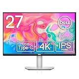 Dell S2722QC 27-inch 4K UHD (3840 x 2160) Monitor, 60Hz, 8MS (Normal Mode), AMD FreeSync, 99% sRGB, Built-in Dual Integrated Speakers, 1.07 Billion Colors, 2x HDMI, 2x USB 3.2, USB C, Platinum Silver