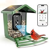 Bird Feeder with Camera, 4K UHD Video & 5G WiFi Live Stream, 32MP with AI Bird ID for 10,000+ Species, 2 Solar Powered, Birdhouse Camera for Outdoor Backyard Birdwatching Gift