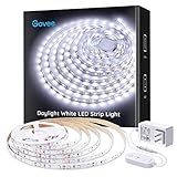 Govee White LED Strip Lights, Upgraded 16.4ft Dimmable LED Light Strip 6500K Bright Daylight White, Strong Adhesive, 300 LEDs Flexible Tape Lights for Mirror, Kitchen Cabinet, Bedroom, Christmas Decor