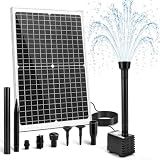 Jbobbju 25W Solar Fountain Pump, Independent Solar Powered Water Fountain, 7.5FT Max Lift & 16.4FT Long Cord, Outdoor Water Pump for Bird Bath, Garden, Pond, Patio