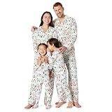 Amazon Essentials Women's Matching Holiday Family Pajama Sets, Festive Lights, Large