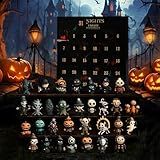 31 Nights of Fright Halloween Countdown Box, Halloween Advent Calendar 2025, Halloween Countdown Box with Figurines, Horror Action Figures Mini Decorations Surprise Christmas Gifts