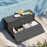 36.6” Hot Tub Steps with Storage, 780 lbs Load Capacity, Black