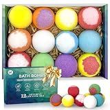 Bath Bombs Birthday Gifts for Women & Men Set, 12 Pack Handmade Natural Organic Bath Bomb with Shea Butter, Halloween Boo Basket Stuffers, Christmas Stocking Stuffers, Spa Relaxing Self Care
