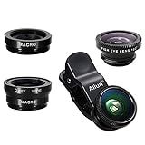 Ailun Phone Lens, 3 in 1 Clip on Fish Eye Lens+Wide Angle+Macro Lens