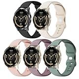 Huadea 5 Pack 18mm Silicone Watch Band Compatible with Garmin Vivoactive 4S/Vivomove 3S/Venu 3S 41mm/Venu 4 41mm/Venu 2S/Forerunner 255S/265S, Quick Release Soft Sport Straps for Women Men