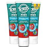 Tom's of Maine Kids Fluoride Free Toothpaste, Silly Strawberry, 3Pk, 5.1 oz