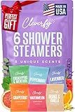Cleverfy Shower Steamers Aromatherapy for Women and Men - Self-Care Shower Bombs for Stress Relief and Relaxation - 6 Tablets