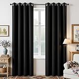 Joydeco Blackout Curtains for Bedroom 84 Inch - Black Out Curtains with Grommets Thermal Insulated Room Darkening Light Blocking, Noise Reducing & Wrinkle-Free Drapes for Living Room Windows, 2 Panels