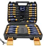 SUNHZMCKP Magnetic Screwdriver Set 66-Piece, S2- Alloy Tool Steel, Includes Slotted/Phillips/Torx Mini Precision Screwdrivers, Replaceable Screwdriver Bits With Sturdy tool box