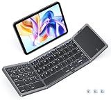 MEETION Foldable Bluetooth Keyboard with Touchpad, Portable Wireless, Gray