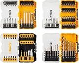 DEWALT Drill Bit Set, 21 Pc. Titanium Nitride Coated Pilot Point DEWALT Bit Set with Case for Wood, Metal and Plastic (DW1361)