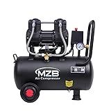 MZB 6.4 Gallon Ultra Quiet Air Compressor 110V/60Hz Steel Tanks Oil-Free 70dB Noise Level Air Compressor with Wheels for Spray Painting, Auto Repair, Carpentry Decoration